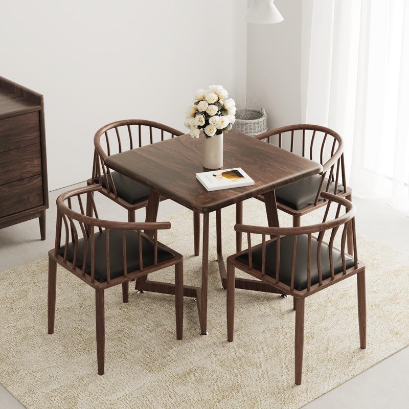 北欧餐桌小户型餐桌椅组合家用方桌现代简约四方桌子洽谈桌椅2人4