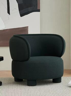 北欧简约家用沙发椅小户型客厅阳台懒人躺椅设计师绿色单人小沙发