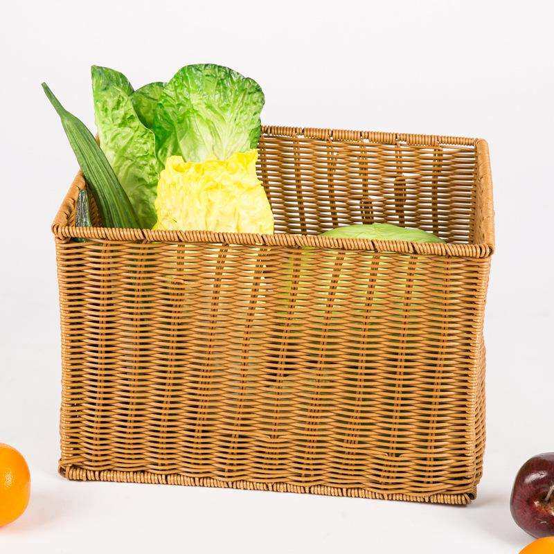 壹藤厂家直销仿藤编织方篮深款居家收纳储物篮方形内有骨架,鲜花速递/花卉仿真/绿植园艺,割草机/草坪机,淘宝优惠券,粉丝福利购,淘宝优惠卷