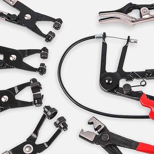 9件套汽车水管管束钳卡箍抱喉箍拆装钳子组合套装分离卡扣工具箱