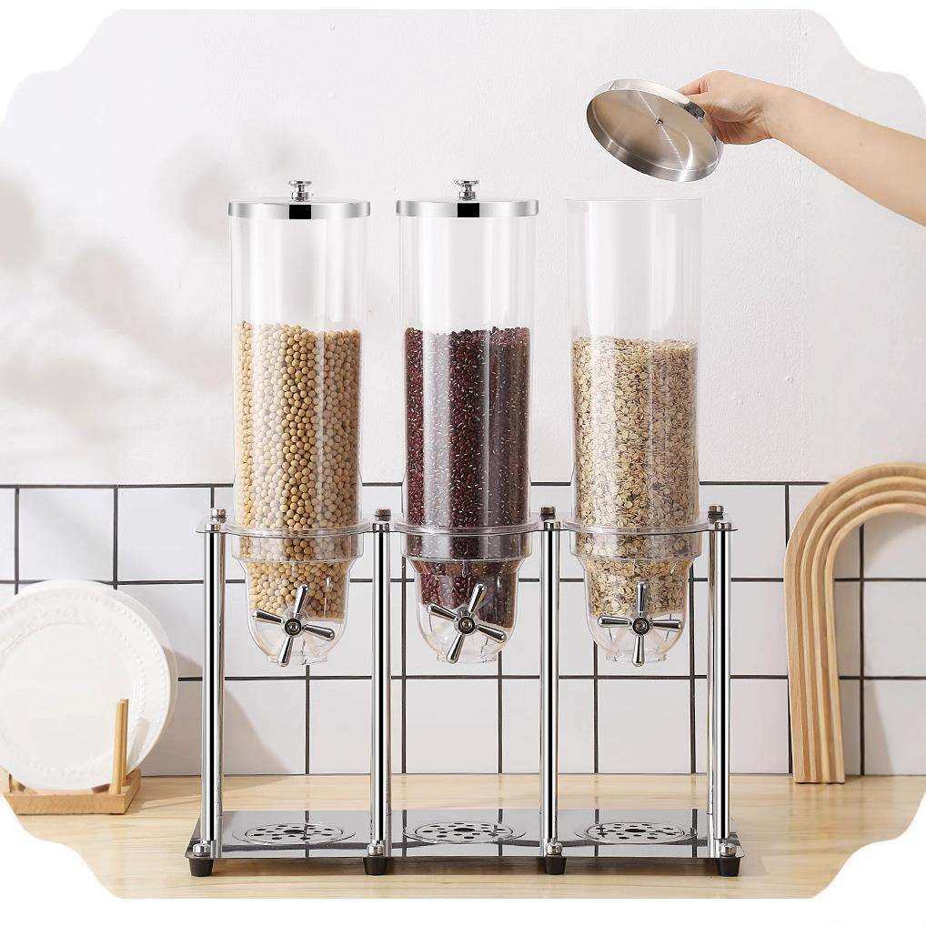 酒店自助餐厨具不锈钢麦片机谷物机糖果分配器干果分装透明大容量