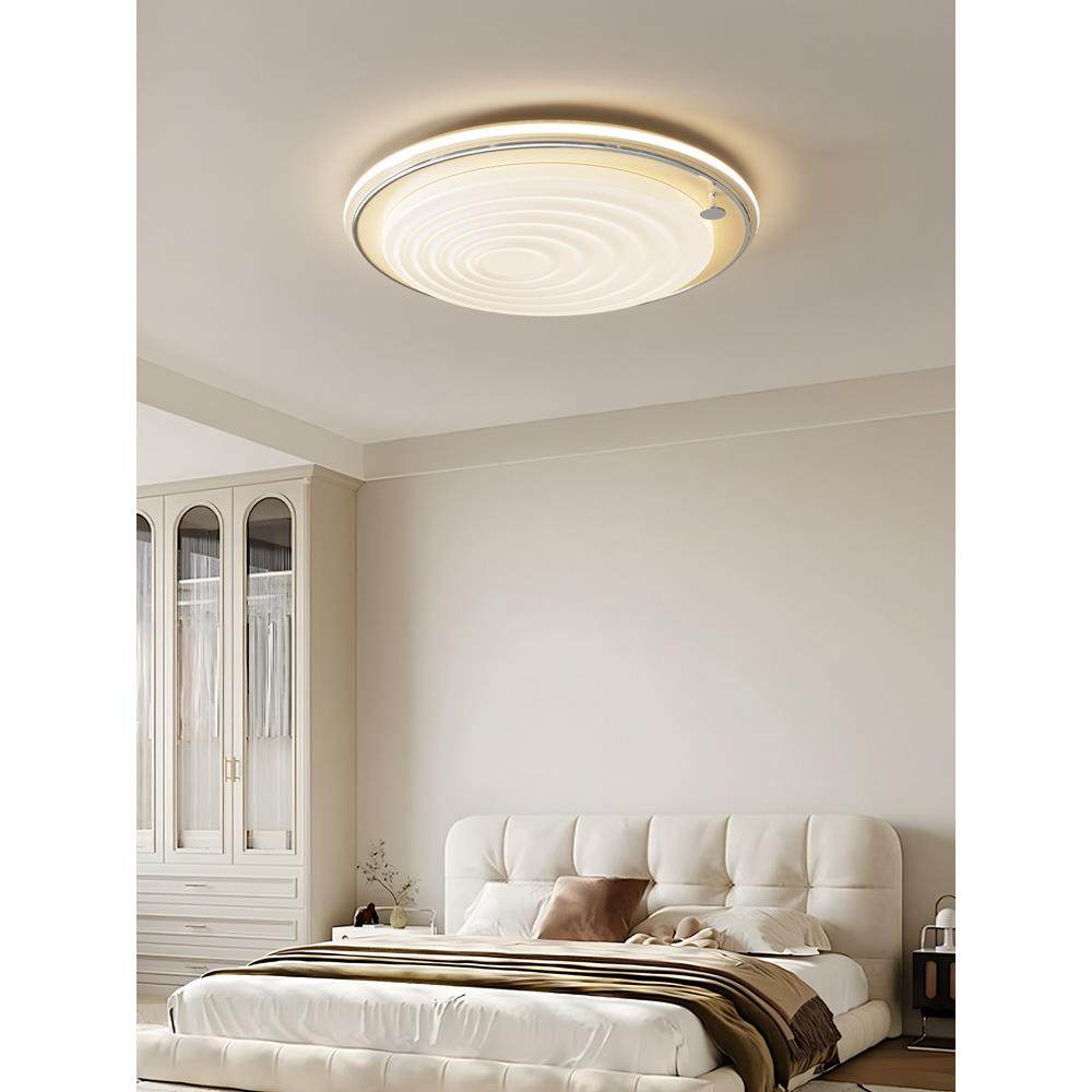 客厅灯吸顶灯全光谱护眼奶油风创意感主卧室房间客厅中山灯具