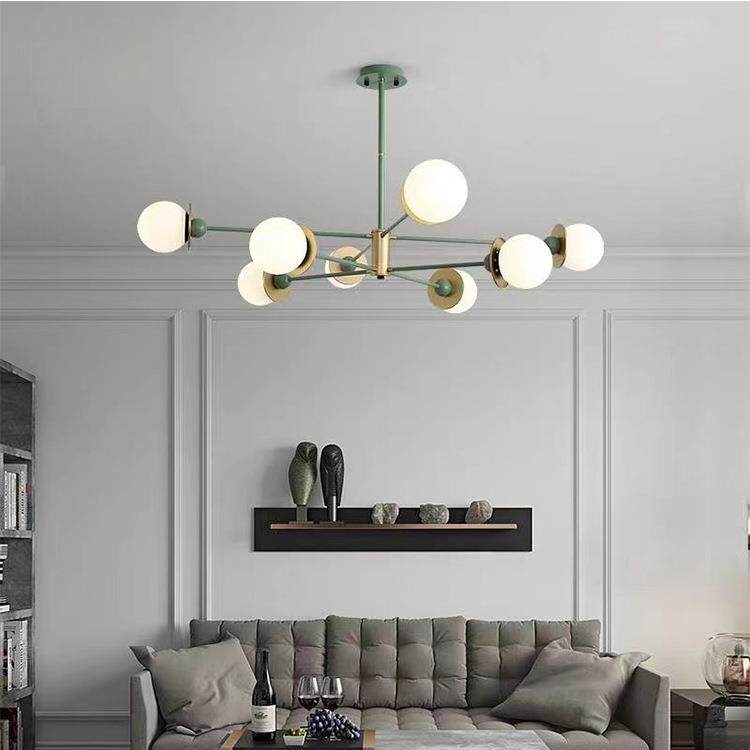 北欧客厅卧室餐厅后现代魔豆吊灯创意个性大气新款清新玻璃吊灯具