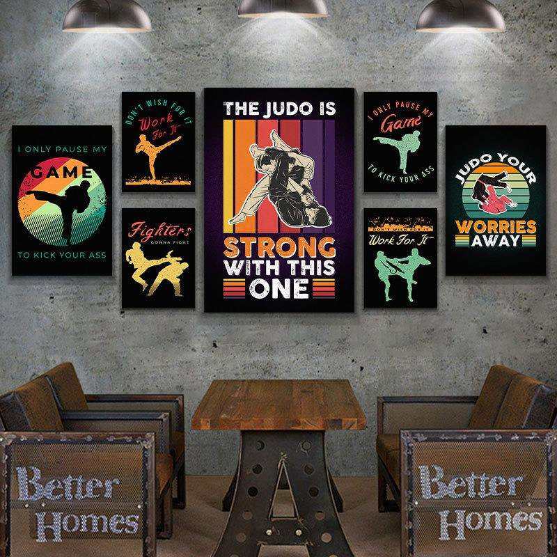 墙面风工业馆挂画格斗跆拳道装饰画搏击散打壁画武术拳击柔道背景,鲜花速递/花卉仿真/绿植园艺,割草机/草坪机,淘宝优惠券,粉丝福利购,淘宝优惠卷