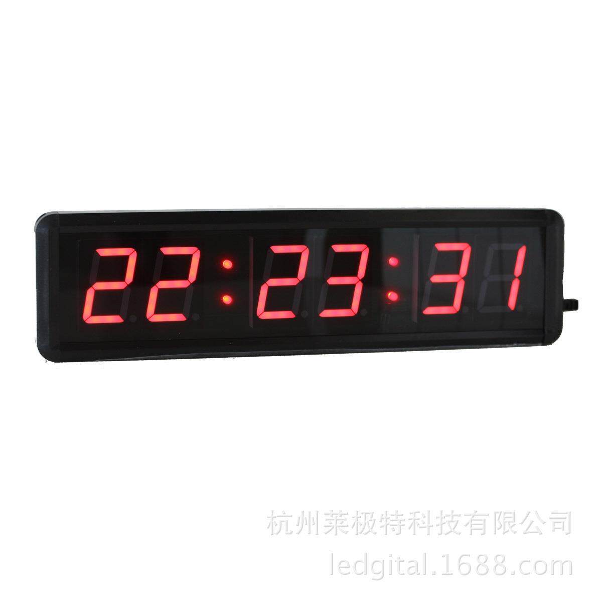 会议倒计时器1.8寸6位红色数显电子时钟电子秒表遥控控制挂墙安装