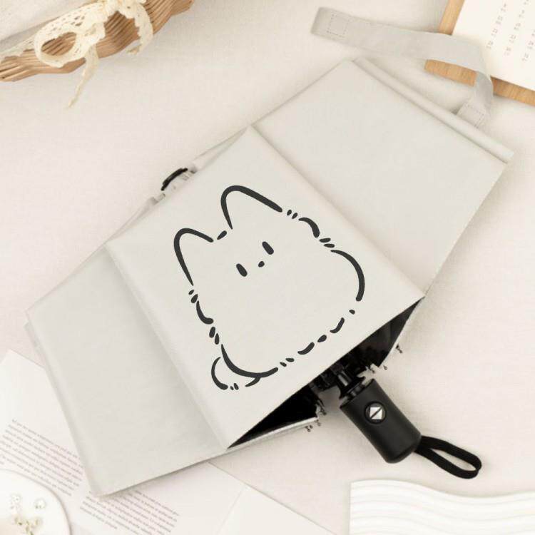 【新品价】可爱猫晴雨两用防晒紫割草机/草坪机