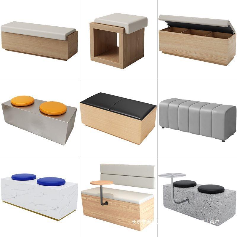 卡座沙发靠墙无靠背咖啡餐厅饮面馆商用一体L型奶茶店长条凳