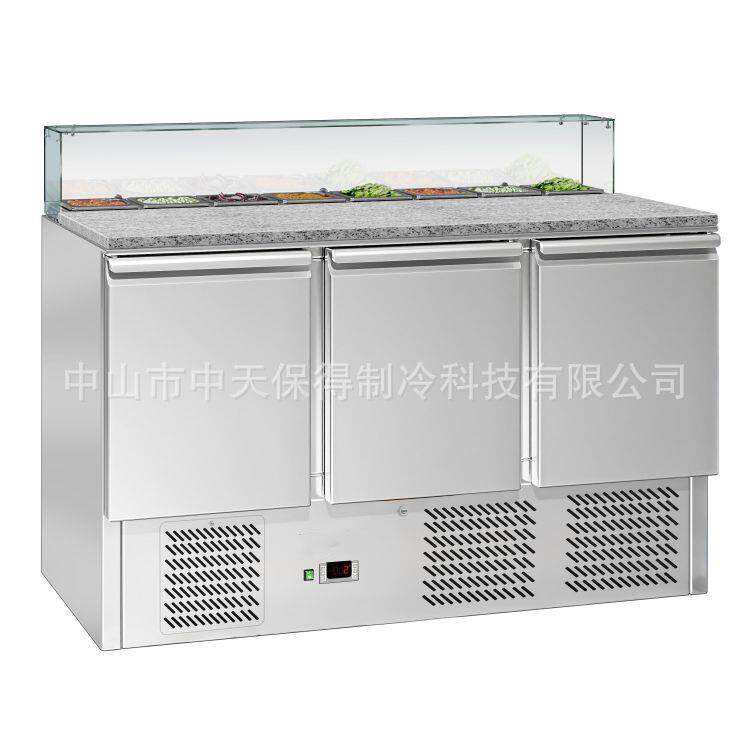 欧款冰箱冷藏沙拉台披萨撒料奶茶工作台麻辣烫火锅操作台