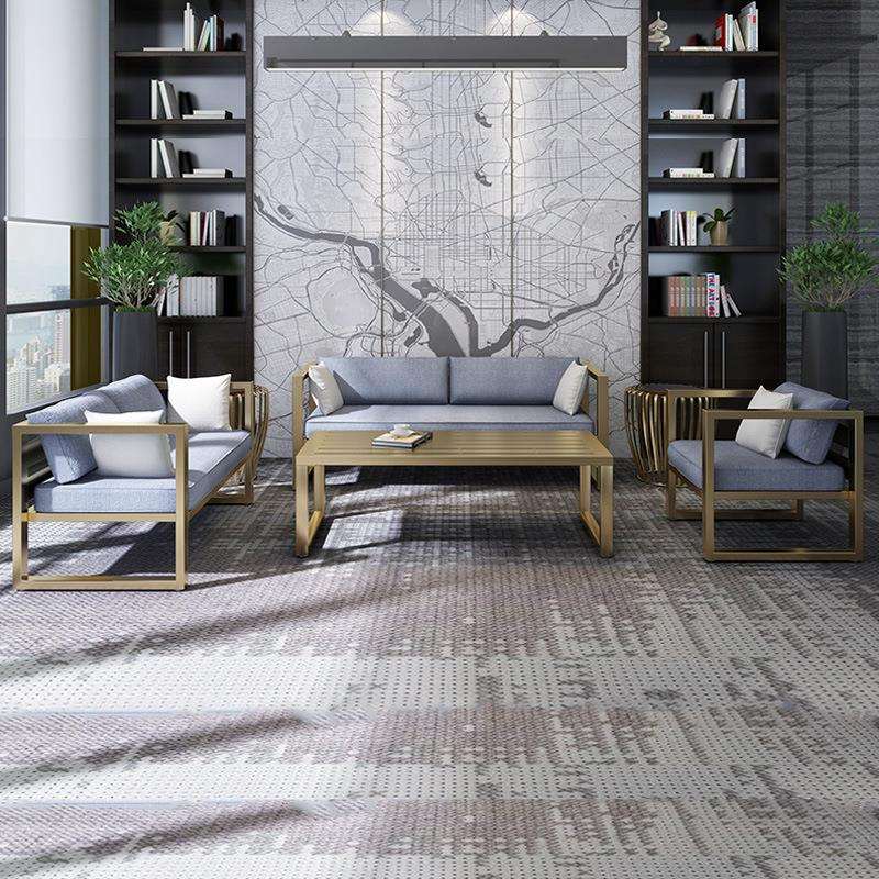 办公室轻奢布艺沙发简约招待室会客洽谈靠背椅家用客厅休闲椅