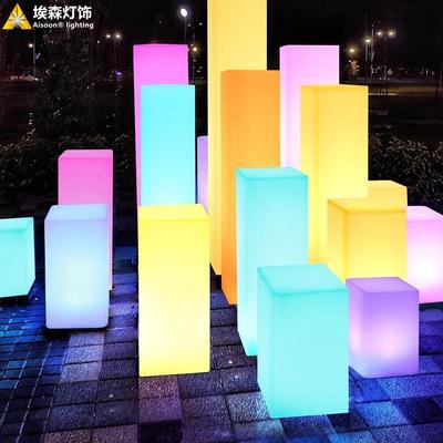 方柱落地灯走廊过道灯立式方形景观灯酒店亮化设计露营装饰氛围灯