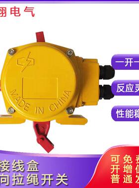 双向拉绳开关XLLS-J-II带接线盒拉线KLT2-II输送带急停开关XYXL-J