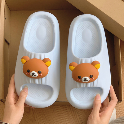 轻松熊男女情侣eva拖鞋女