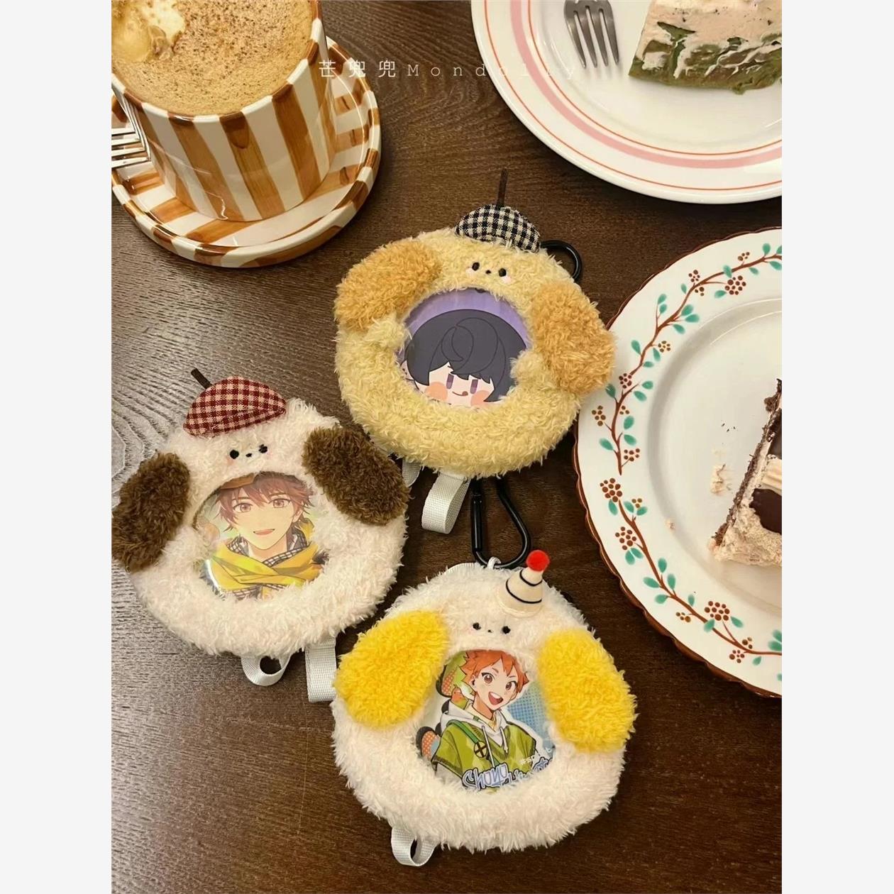 谷子保护套吧唧圆形毛绒