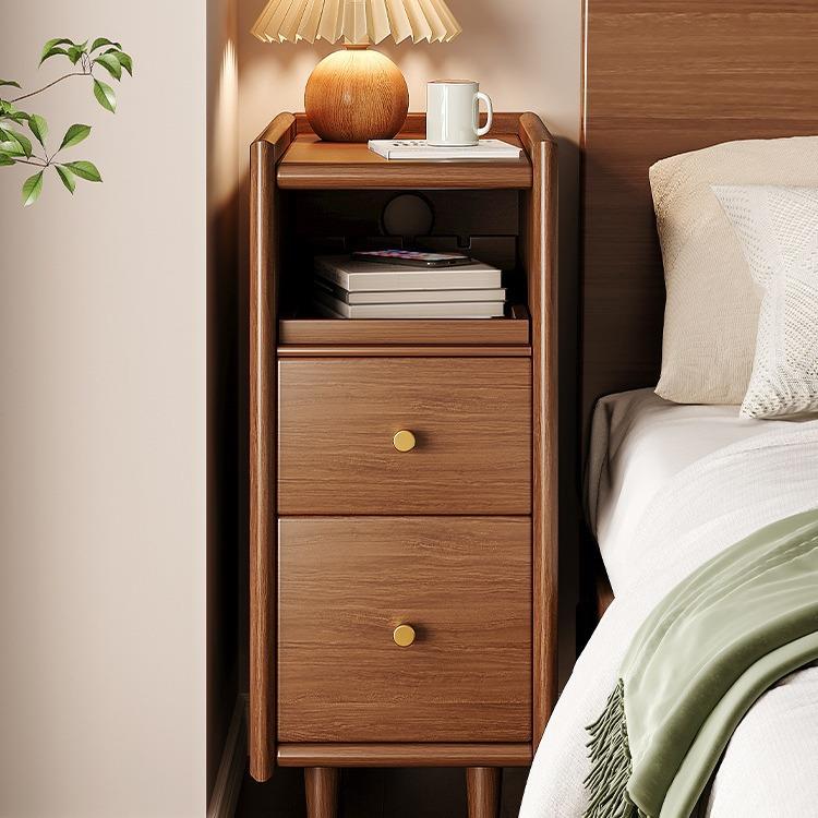 实木床头柜全实木小型30公分极窄柜家用卧室20公分床边超窄夹缝柜