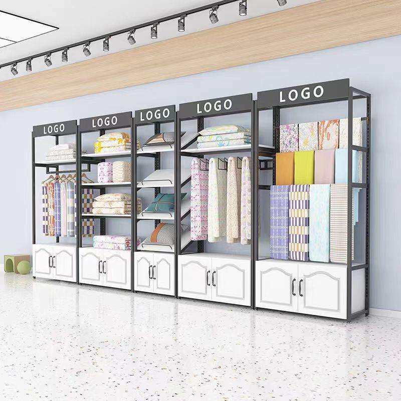 家纺店货架展示架四件套陈列柜被芯枕芯布料展柜窗帘床上用品货柜