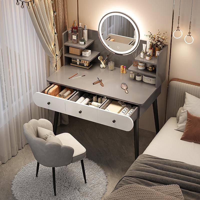 梳妆台简约卧室化妆桌化妆台小户型5新出租房轻奢梳妆桌