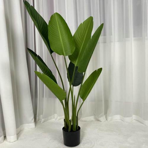 丝印胶布旅人蕉 大型仿真绿植盆栽盆景假树 室内客厅家居装饰摆设
