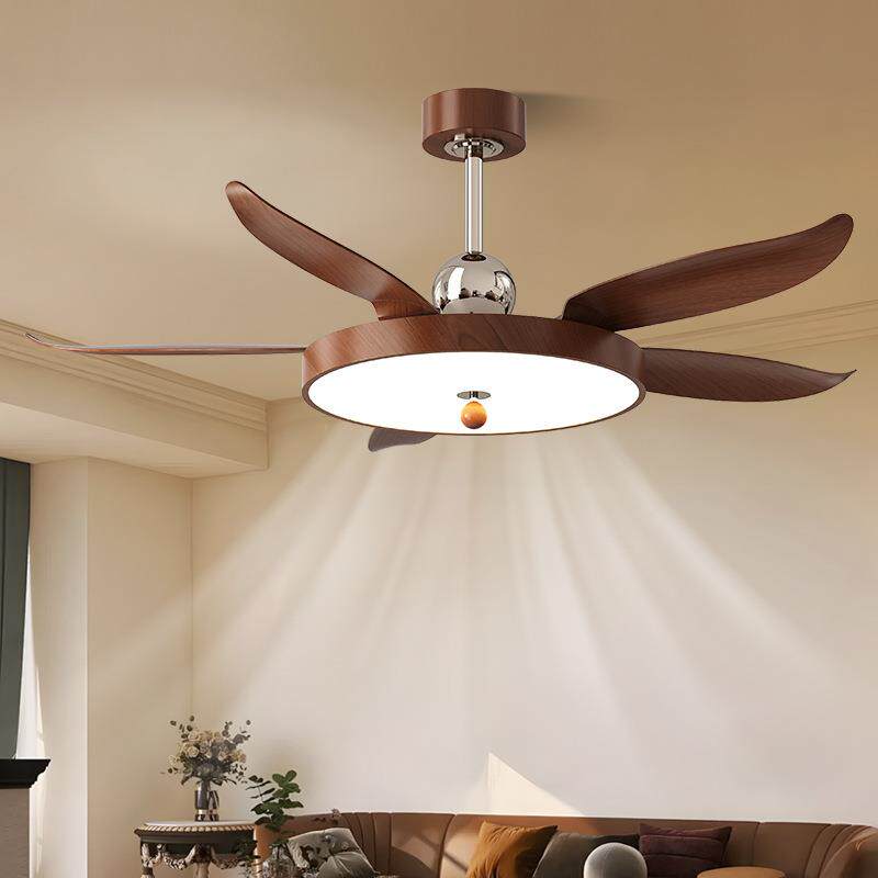 风扇灯吊扇灯LED卧室现代吸顶家装中古风灯具饰餐客厅吸顶风扇灯