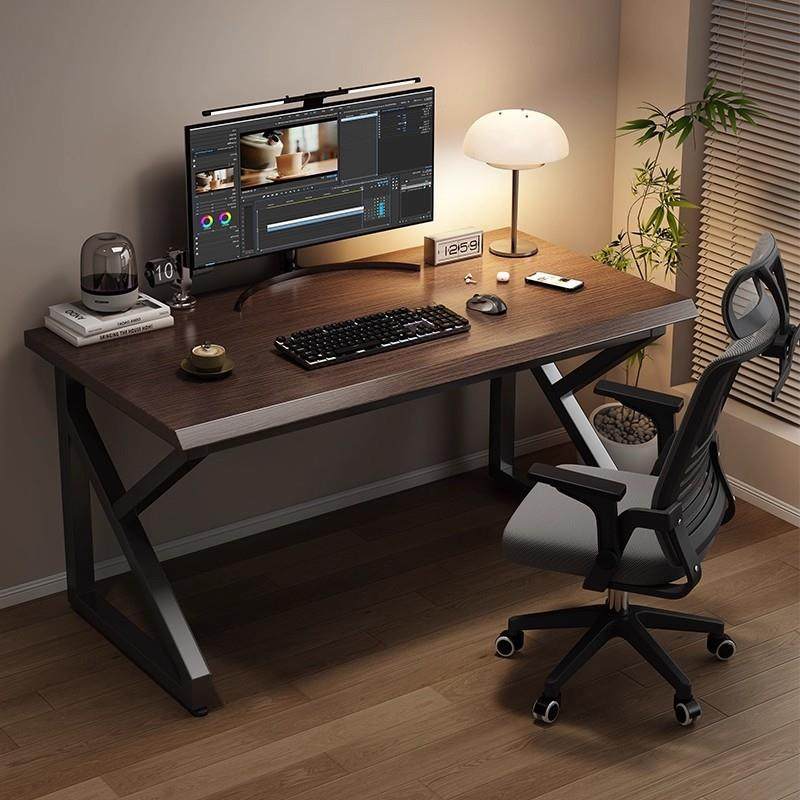 电脑桌台式家用书桌卧室学生学习写字桌简约收纳工作台带抽屉桌子