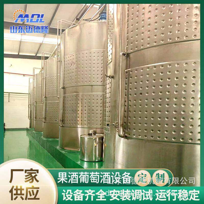 果酒发酵罐葡萄蓝莓酿酒设备白兰地蒸馏器大型红酒储存罐