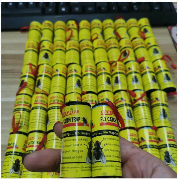 100粘蝇卷粘虫粘蝇板 苍蝇贴 苍蝇粘 蚊虫纸 苍蝇卷黏虫卷