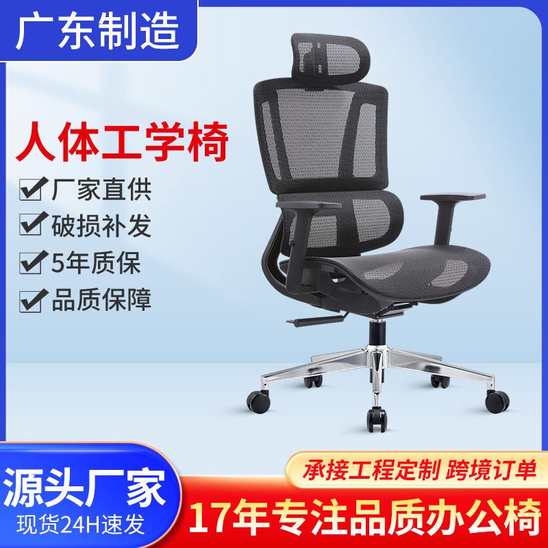 人体工学椅升降扶手静音脚轮高端网坐垫办公室电竞椅子学习电脑椅