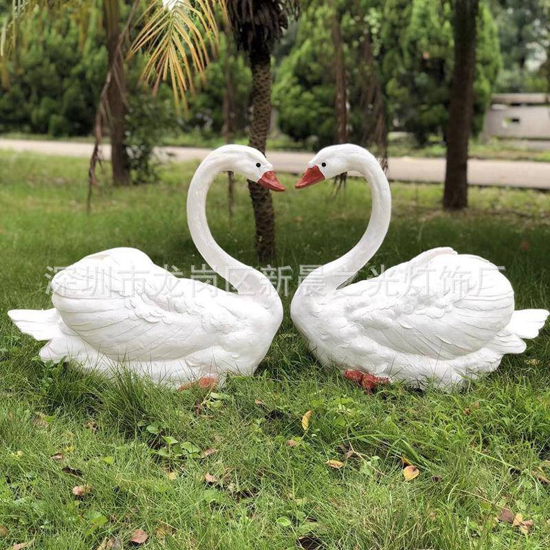 LED树脂天鹅造型灯户外防水LED景观灯具公园庭院美陈亮化装饰景