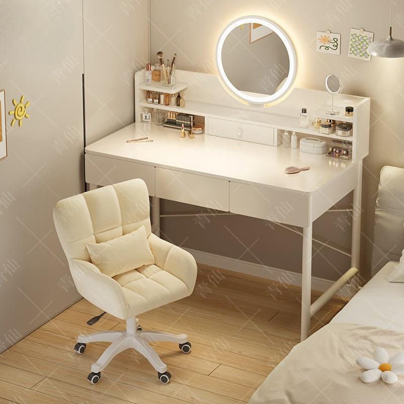 卧室梳妆台小型出租屋现代简约化妆桌子家用简易组合书桌化妆椅子