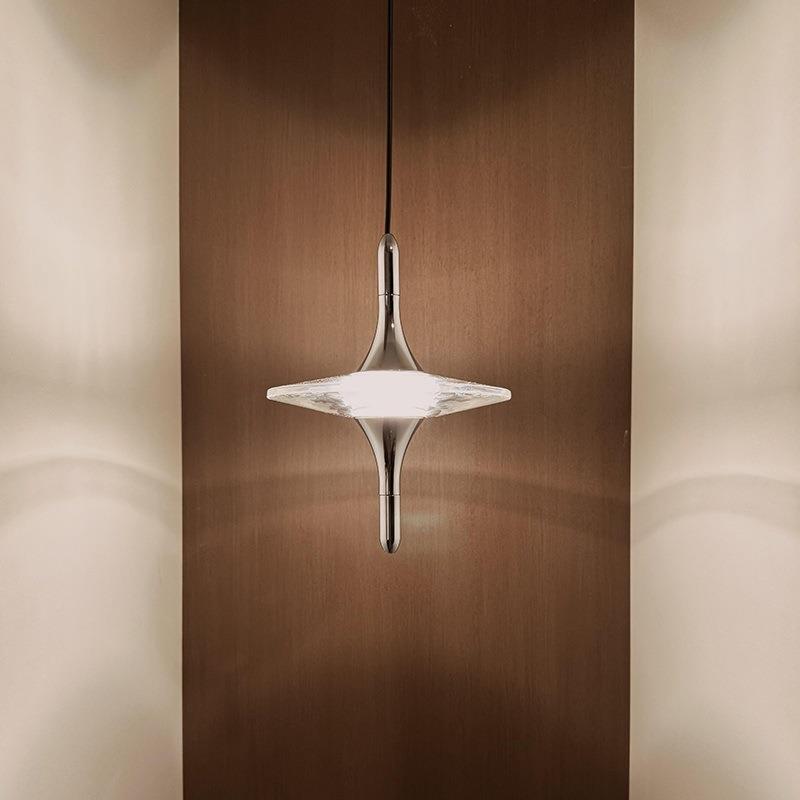 极简现代高级密码楼梯氛围感床头玄关轻奢装饰灯小吊灯水晶光多头