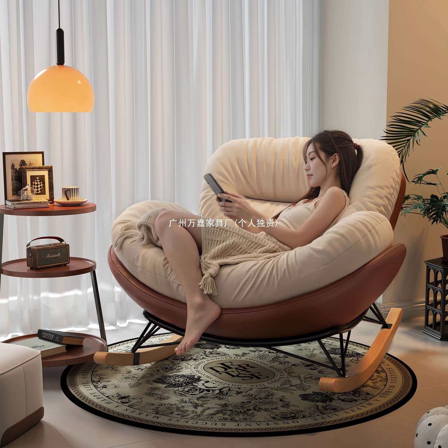 蛋壳摇摇椅躺椅阳台家用休闲懒人沙发单人客厅轻奢摇椅成人可睡觉,鲜花速递/花卉仿真/绿植园艺,割草机/草坪机,淘宝优惠券,粉丝福利购,淘宝优惠卷