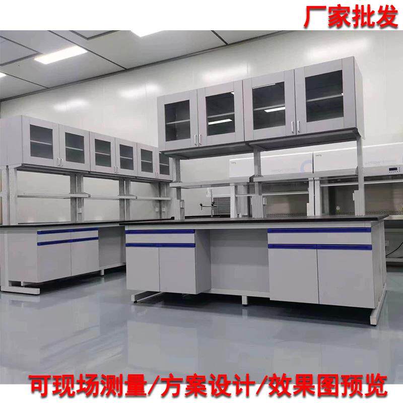 实验台全钢边台耐腐蚀台面PP试验桌天平台钢木中央台实验室工作台