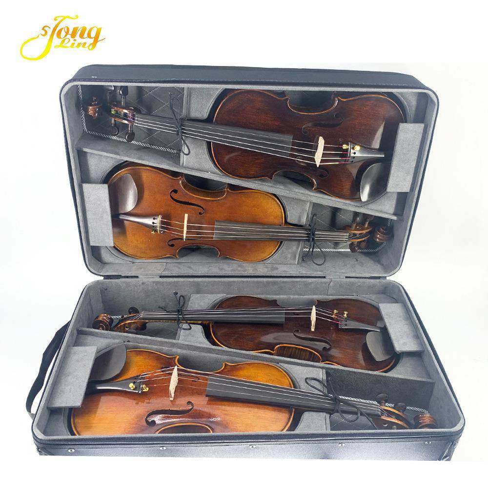 通灵 小提琴防震抗压琴盒 优质品质 名贵提琴收藏 木质四只装小提