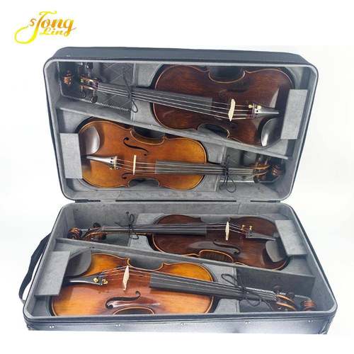 通灵 小提琴防震抗压琴盒 优质品质 名贵提琴收藏 木质四只装小提