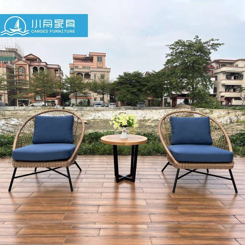 厂家供应室外阳台藤椅户外庭院桌椅休闲藤编椅花园露台家具组合