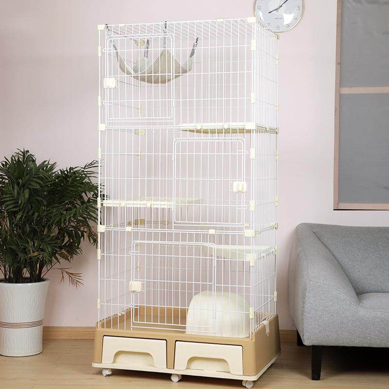 创逸猫笼子猫砂盆全封闭猫厕一体猫笼家用猫窝超大空间猫别墅