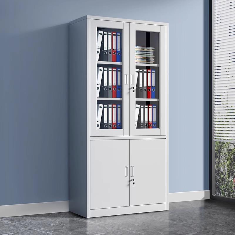 钢制文件柜办公室资料柜财务凭证柜档案收纳储物柜带锁铁皮矮柜