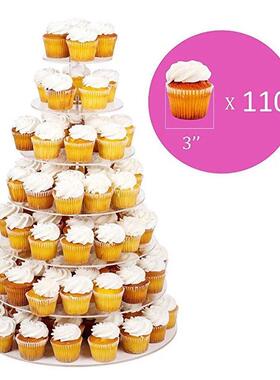 亚克力圆形蛋糕架 有机玻璃7层糕点架 食品促销摆放架 Cake Stand