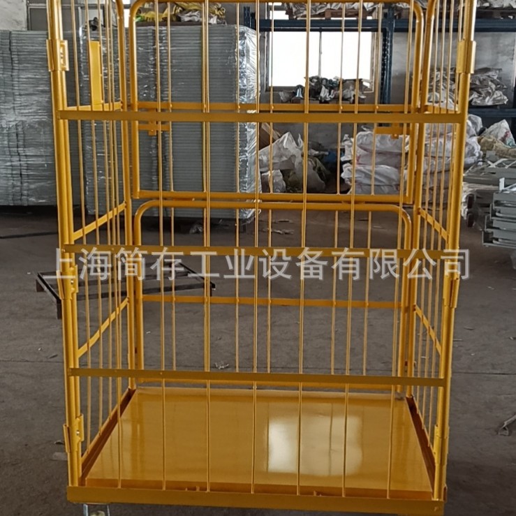 现货上下开门折叠式物流台车 周转车 快递搬运车 拣货物流笼车