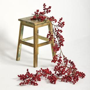 寻木 2米圣诞红果藤条白色香槟金色圣诞藤条圣诞节装饰品挂件装饰