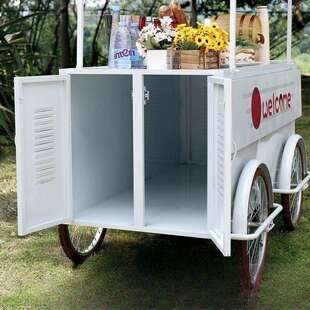 网红集市摆摊小推车夜市地摊小吃餐车商场促销花车户外移动摊位车