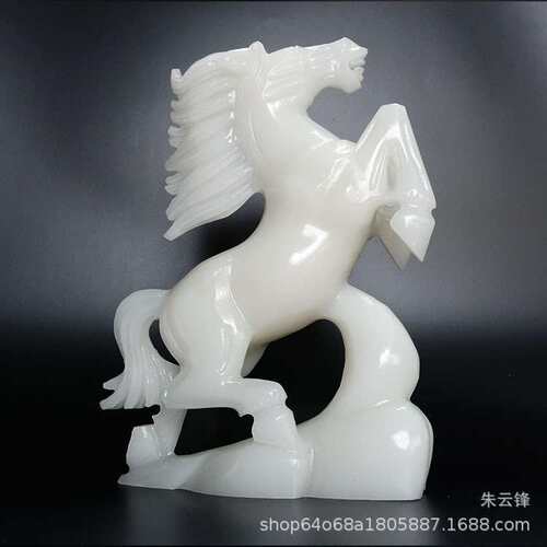 汉白玉马 奔马 跑马 白玉马 休闲马 办公桌摆件石雕马