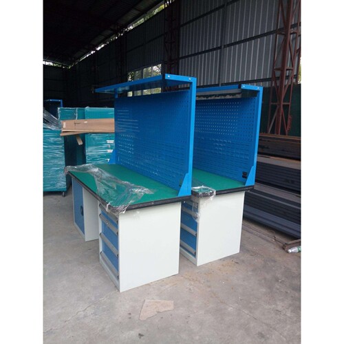 重型钳工台操作台电子厂流水线生产线防静电带灯工作台加厚带挂板