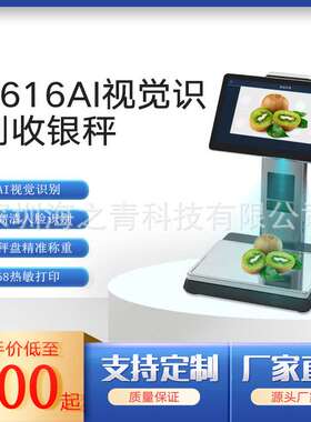 P616AI视觉收银秤15.6寸  水果店生鲜店触屏称重收银一体智能