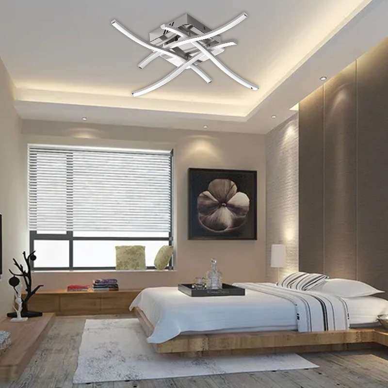 遥控led吸顶灯客厅卧室灯饰照明家装灯具过道走廊阳台线条餐厅灯
