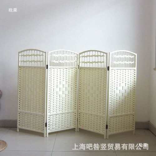 草编幼儿园屏风隔断可折叠区域小屏风装饰栏移动活动区角布置bjs