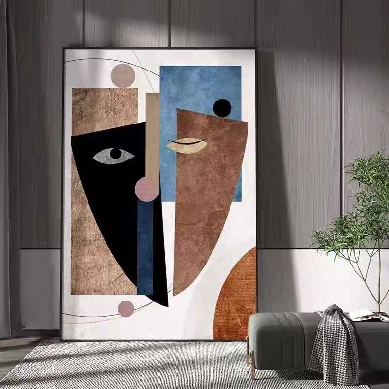 纯手绘世界名画毕加索抽象装饰画现代简约客厅玄关过道挂画落地画