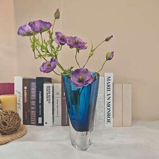 简约现代三角切口花器茶几插花器软装饰品酒店玄关柜花瓶餐桌摆件