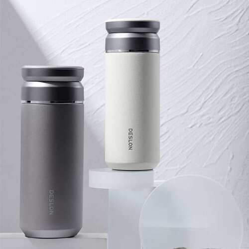 德世朗(DESLON) 致享保温杯DZXB-400 白色/灰色 400ML