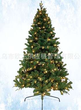 跨境绿色发光圣诞树多种尺寸落地圣诞树 圣诞节商超节日氛围装饰