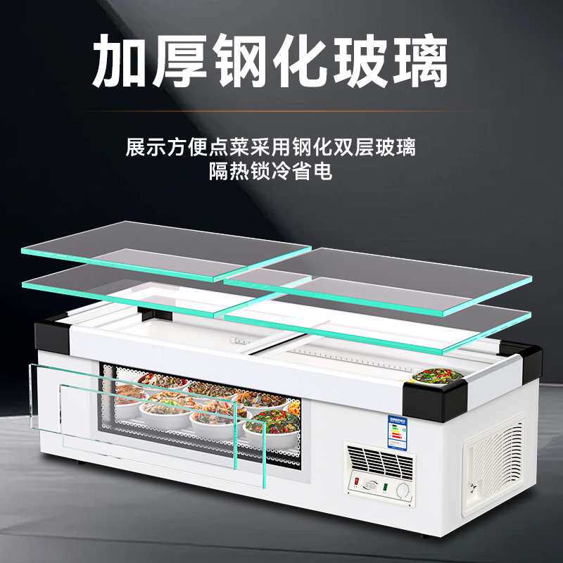冷藏冰柜台式保鲜冷冻柜户外烧烤展示柜移动三轮车摆摊小冰箱
